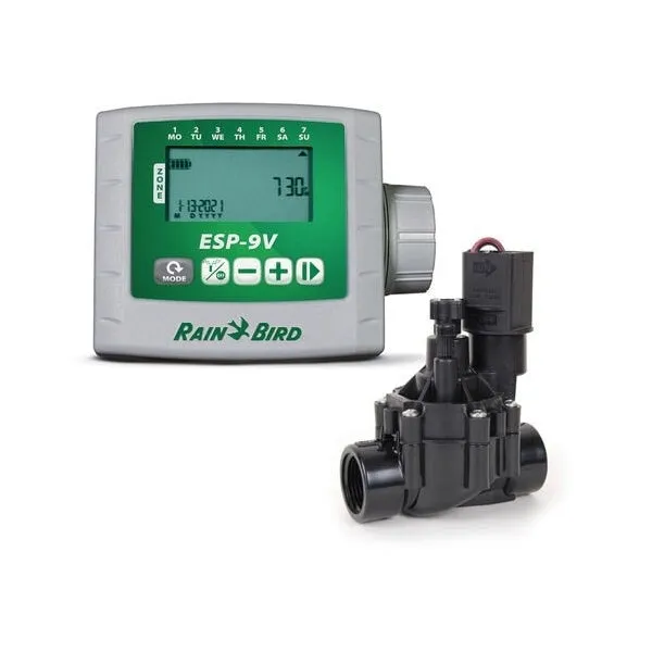 [68569397] Programmateur à pile ESP-9V + électrovanne DVF-9V 1"- Rain Bird